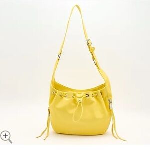 Aimee Kestenberg Serene Leather Womens‎ Handbags yellow drawstring tassels